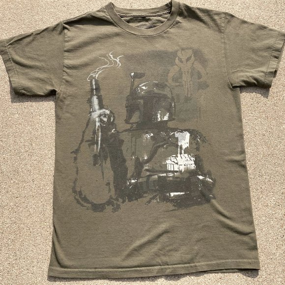 Star Wars Boba Fett Collecting The Bounty Military Green T-Shirt S Small - Picture 1 of 8